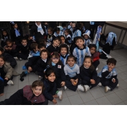 Festejos por el Día de la Bandera con los niños de Jardín